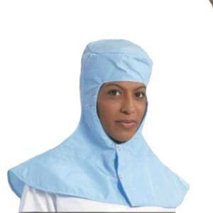 Worklon 1051-XL - Easy-On Hood, SC-3 ESD-Safe Cleanroom, Adjustable Snap Closure, Blue, XL