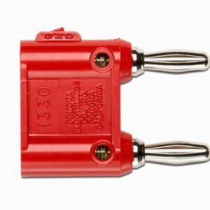 Pomona 1330-2 - Double Banana Plug with Component Mounting Area, Solderless, Red
