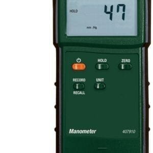 Extech 407910-NIST Heavy Duty Differential Pressure Manometer (29psi) with NIST Certificate