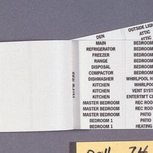 Ideal 44-154 Wire Marker Book Assorted Load Center Legends