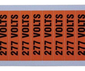Ideal 44-410 Small 2-1/2 x 1/2 inches, Legend 277V Voltage and Conduit Marker Cards