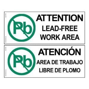 Protektive Pak 47104 - Sign, Attention, Lead-Free Zone, 4" x 10"