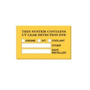 Mastercool 53315 - Label for UV leak Detection Dye Kit (25 per Pack)