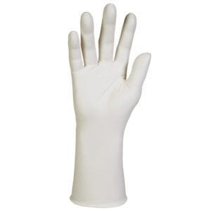 Kimberly-Clark Kimtech G3 Ambidextrous White Nitrile Gloves with Beaded Cuffs