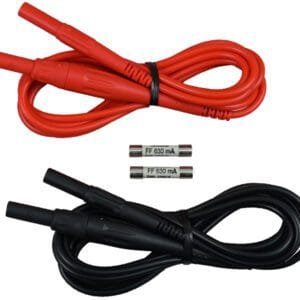 AEMC 2139.74 - Set of 2, Color-Coded Red/Black Fused Leads, 6.5ft