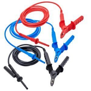 AEMC 2151.36 - Lead Replacement Set of 3, 10 ft 15kV safety w/clips for Megohmmeter Models 6550 and 6555