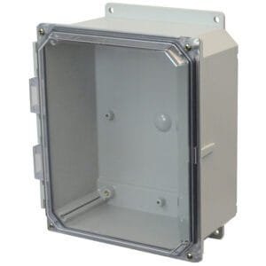 Allied Moulded AMP1084CCF NEMA 4X and 6P Polycarbonate Enclosure - 10x8x4