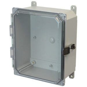 Allied Moulded AMP1084CCL NEMA 4X Polycarbonate Enclosure - 10x8x4