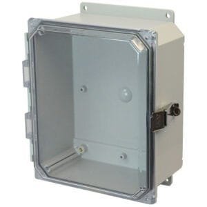 Allied Moulded AMP1084CCLF NEMA 4X Polycarbonate Enclosure - 10x8x4 Mounting Flange