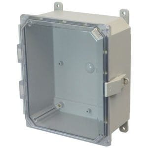 Allied Moulded AMP1084CCNL NEMA 4X Polycarbonate Enclosure - 10x8x4 Mounting Feet