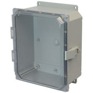Allied Moulded AMP1084CCNLF NEMA 4X Polycarbonate Enclosure - 10x8x4 Mounting Flange