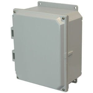 Allied Moulded AMP864F 8" x 6" x 4" Polycarbonate Enclosure with Screw Cover Mounting Flanges
