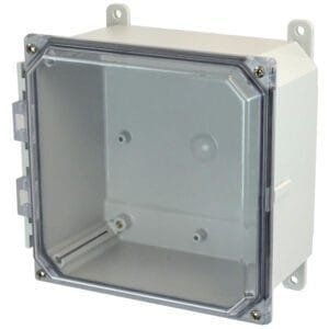 Allied Moulded AMP884CCHF Hinged 2-Screw Clear Cover Mounting Flanges