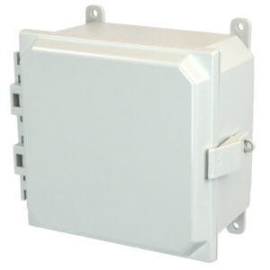 Allied Moulded AMP884NLF Nonmetal Snap Latch Hinged Solid/Opaque Cover Mounting Flanges