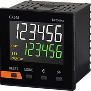 Autonics CX6M-2P4 - LCD Display Counter/Timers, 2-Stage Setting, 100-240VAC~ 50/60Hz