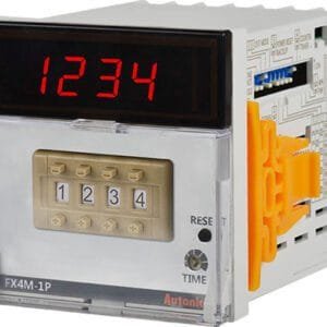 Autonics FX4M-1P4 - Standard Digital Counter/Timer, 4-Digit, LED, 1 Preset, Relay and NPN Output