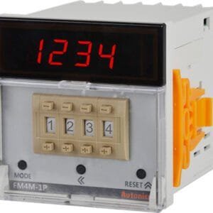 Autonics FM4M-1P4 - Digital Measure Counter, 4-Digit, LED, 1 Presets(Stage Setting), 1 Relay and 1 NPN Outputs