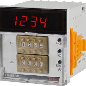 Autonics FM4M-2P4 - Digital Measure Counter, 4-Digit, LED, 2 Presets(Stage Setting), 2 Relay and 2 NPN Outputs
