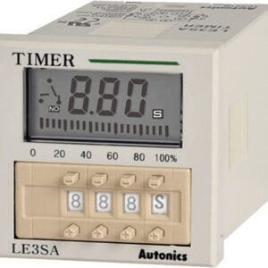 Autonics LE3SA - Thumbwheel Switch LCD Display Digital Timers, On-Delay, Multi-Range, DPDT, 24-240 VAC