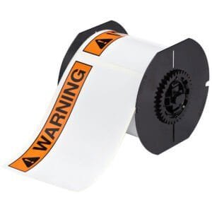 Brady B30-25-595-ANSIWA - All Weather Permanent Adhesive Vinyl Labels ANSI WARNING Header for B30 Printers, 4" x 6"