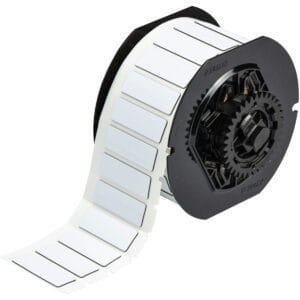 Brady B30EP-172-593-WT - Raised Profile Rectangular Labels, 0.59" H x 1.77" W, White, 450/RL