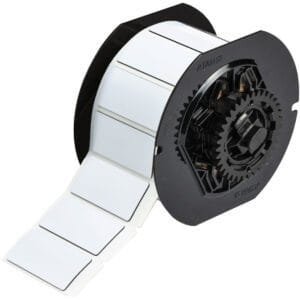 Brady B30EP-173-593-WT - Raised Profile Rectangular Labels, 1" H x 2" W, White, 300/RL