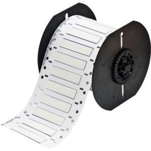 Brady B33-250-2-342-2 - PermaSleeve Heat Shrink Wire and Cable Labels Single-sided for B33 Printers - 0.25" Dia x 1" White