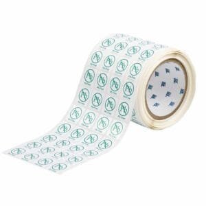 Brady PB-1-.5-GR - PB Free (Lead-Free) Label, Green Text on White, 0.9" W x 1.0" H, 500/Roll