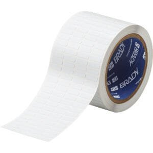 Brady THT-14-719-10 - Electrostatic Dissipative 1 mil Polyimide Labels, 0.2" H x 0.65" W, White, 10000/Roll