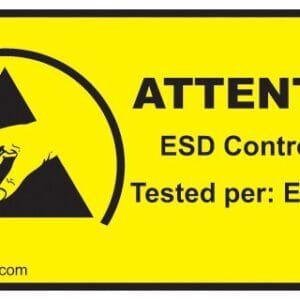 Desco 06710 - ESD Control Item Tested Label, Permanent, 1" x 2", 1,000 Per Roll