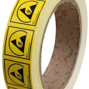 Desco 06713 - ESD Protective Symbol Label, Permanent, 1" x 1", 1,000/Roll