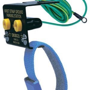 Desco 09741 - Bench Mount Ground for Wrist Straps, 4mm Studs, 10ft Cord