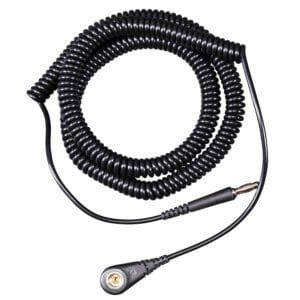 Desco 19864 - Grounding Cord Only, Coiled, w/7mm Snap, 12 ft Over-All Length, Replacement