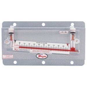 Dwyer 201 - Solid Plastic Stationary Gauge, Range .10-0-1.0" w.c.