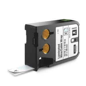 Dymo 1868705 - XTL Laminated Wire Cable Wrap, 0.8" x 1.6", White/Black Print, 150 Labels