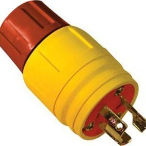 Ericson 1524-PW6P-AM - Straight Blade Plug, NEMA L7-15, Perma-Kleen Antimicrobial Watertight, 15A/250V