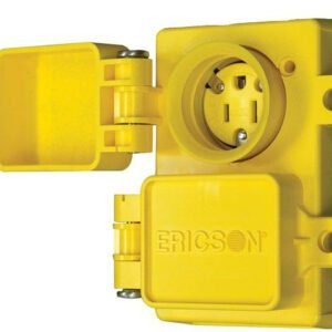 Ericson 1610-PWDX - Receptacle and Flip Cover Duplex All Weather, 5-15