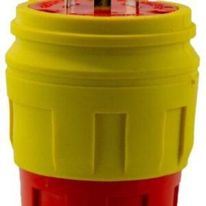 Ericson 2314-PW6P-AM - Locking Type Plug, NEMA L7-20, Perma-Kleen Antimicrobial Watertight, 20A/277V