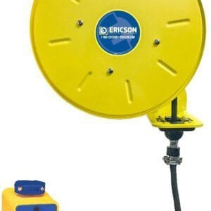 Ericson 4124-25SO-B20 - Reel Industrial Grade, Retractable 20ft of 12/4 SOW Cable with Outlet Box (6000)