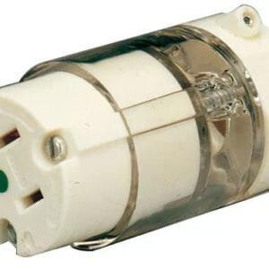 Ericson 1630-CHC - Straight Blade Connector, NEMA 5-15, Perma-Link Hospital Grade Clear, 15A/125V