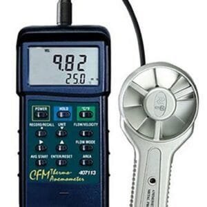 Extech 407113 Anemometer / Air Flow - Type (anemometer): Vane, Measurement (anemometer): Ft/Min, Air Velocity Max: 7780 ft/min