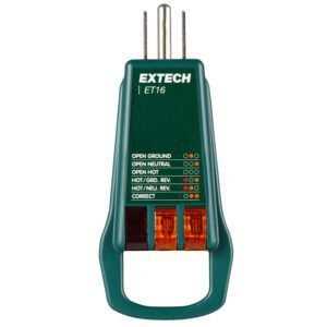 Extech ET16 - Receptacle Tester for Type B Electrical Outlets