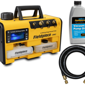 Fieldpiece VP67 KIT - 6 CFM Vacuum Pump with 1 Quart of Oil and Appion MH120006EAK MegaFlow Hose