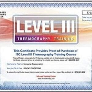 FLIR ITC Level III ITC Level III Certification Training per attendee