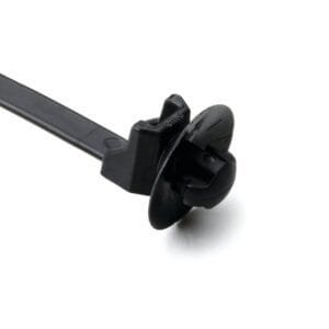 HellermannTyton 126-00326 - 1-Pc Cable Tie/Arrowhead Mount w/Disc, 6.0"L, 0.25 - 0.26" Mounting Hole, PA66HS, Black
