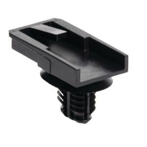 HellermannTyton 133-04724 - USCAR Conn. Clip w/Oval Fir Tree, 23mm, 0.6-6.75mm Panel Thickness, Black