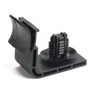 HellermannTyton 151-01681 - 2-Piece 90 Deg Bundling Clip & Tie, w/4x Oval, 50lb Tensile Strength, PA66HIRHSUV, Black