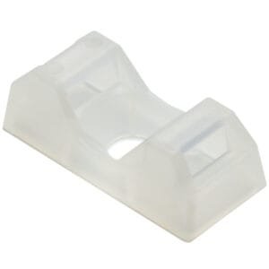 HellermannTyton 151-10920 - Q Tie Mount, M4 Screw, 0.83x0.38x0.26", For Q18–Q50 Tie, PA66, Natural