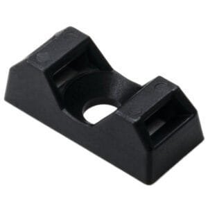 HellermannTyton 151-10930 - Q Tie Mount, M4 Screw, 0.83"L x 0.38"W x 0.26"W, PA66, Black