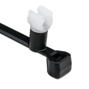 HellermannTyton 156-01349 - Wire and Swivel Clip Tie, 50lbs, Diameter 0.15" - 0.17", 6.0" Long, Black